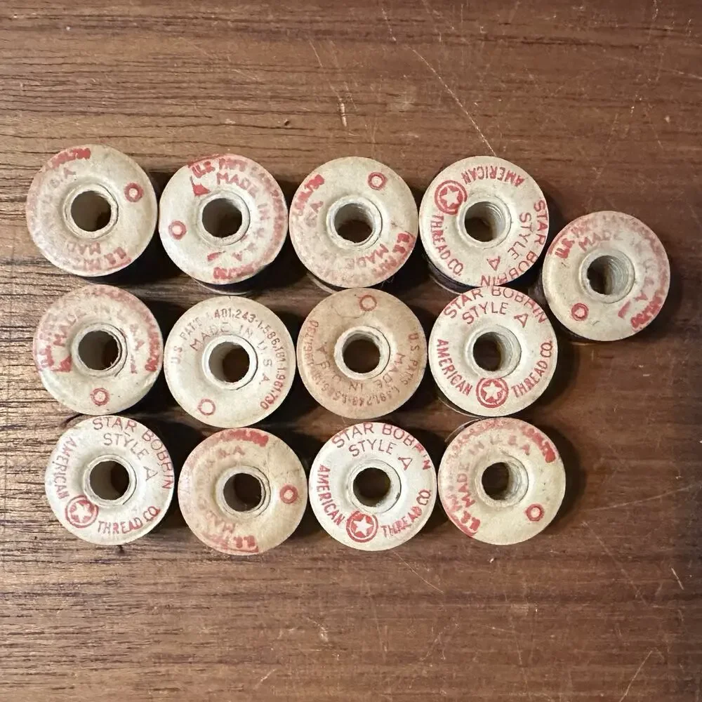 13 Vintage Star Bobbins Style “A” Sewing American Thread Co.
